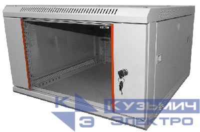 Шкаф настенный 12U серия WM (600х650х635), передняя дверь стекло, разборный, серый Netko