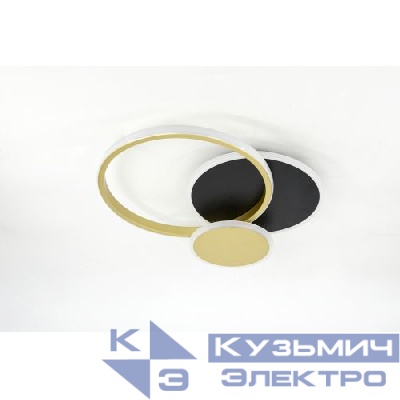 Светильник светодиодный City CLL-1-60-RC BK +GD 60Вт 3000К-6000К 420х420х70 с пультом ДУ черн./зол. Эра Б0069756