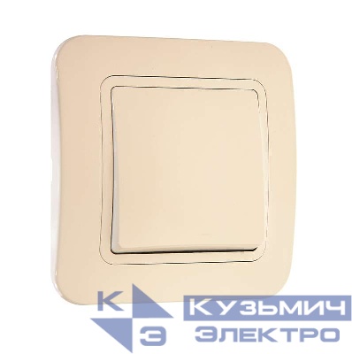 Выключатель 1-кл. СП Lillium 10А IP20 крем. Makel 70201