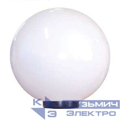 Светильник НТУ 06-75-01 "Шар" 300 Б 75Вт E27 IP55 опал ПММА /корпус плоск. черн. (инд. упак.) Элетех 1030480148