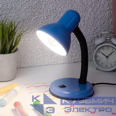 Светильник N-211-E27-40W-BU настол. син. ЭРА Б0035056