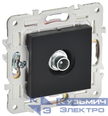 Розетка телевизионная проходная TV SKANDY SK-A17Bl черн. IEK SK-A10-P-K02