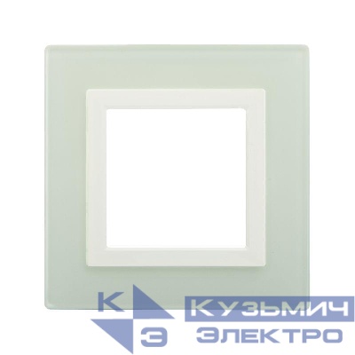 Рамка 1-м 2мод. Avanti натуральн. стекло свет. зел. DKC 4406822