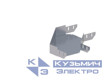 Лоток монтажный угловой горизонтальный 90град. 200х100 сталь 1мм ЛУ90Г.200.100.428.1.1 СОЭМИ Н0121310624