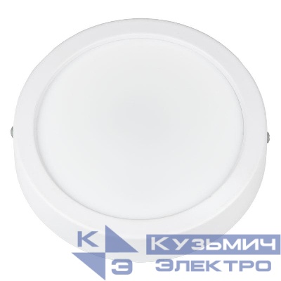 Светильник светодиодный ULM-Q240 18W/6500K WHITE 18Вт 6500К накладной бытовой опал. рассеив. бел. Volpe UL-00005825