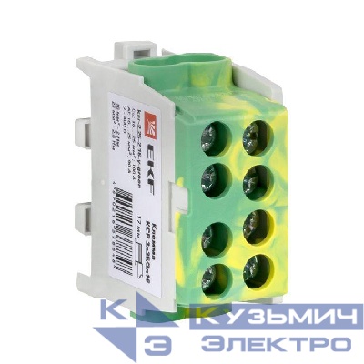 Клемма распределительная КСР с двойн. винтом 2х25/2х16 желт./зел. PROxima EKF ksr-2.25-2.16-y-green