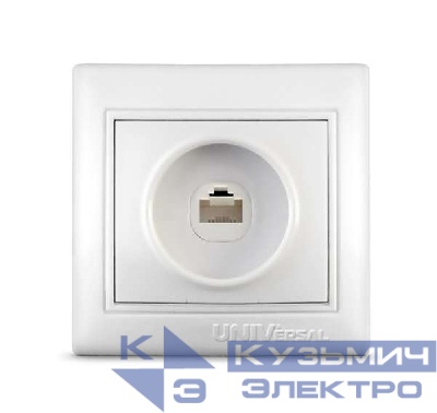 Розетка компьютерная СП Севиль 16А IP29 бел. UNIVersal С0051