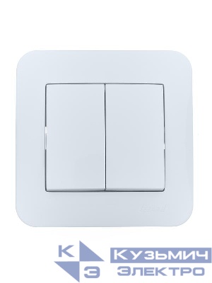 Выключатель 2-кл. 1п СП ASTI 10А IP20 в сборе бел. LEZARD 7081-0202-101