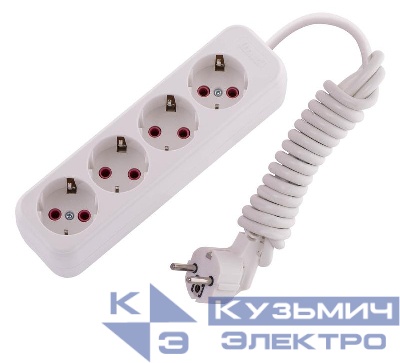 Удлинитель 4х2м с заземл. 16А IP20 Lila LEZARD 720-0402-401