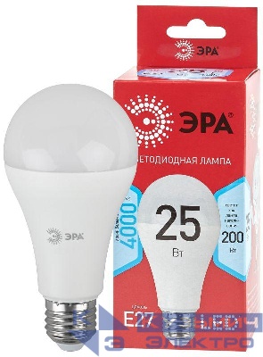 Лампа светодиодная RED LINE LED A65-25W-840-E27 R 25Вт A65 груша 4000К нейтр. бел. E27 Эра Б0048010