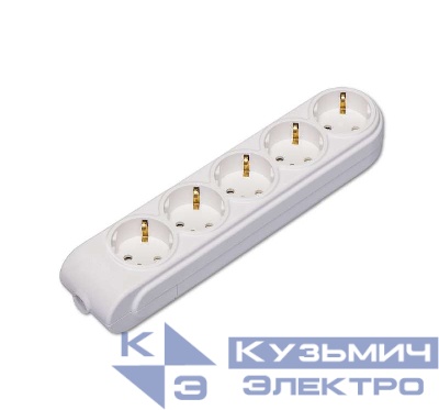 Колодка удлинителя 5-м с заземл. защ. шторки Makel N5210000