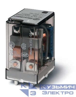 Реле миниатюрное силовое электромеханич. монтаж на печатную плату 2CO 12А AgNi 110В DC RTI FINDER 564291100000