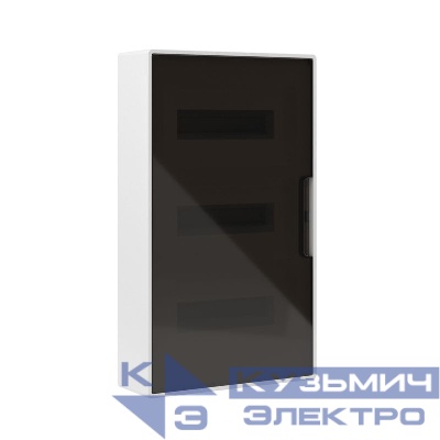 Щиток настенный Фрейм (FRAME) ЩРн-п-36 36мод. IP41 с тонированной дверцей с шинами PEN 2шт 8 отверст. + 2шт 10 отверст. бел. DKC F36W1WD