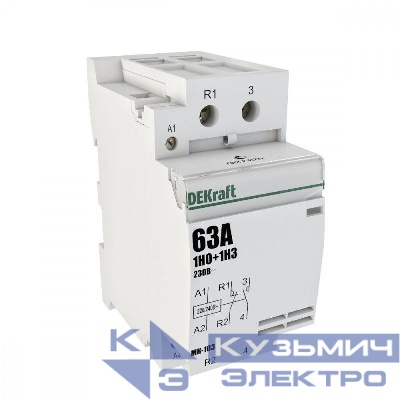 Контактор модульный МК-103 1НО+1НЗ 63А 230В DEKraft 18086DEK