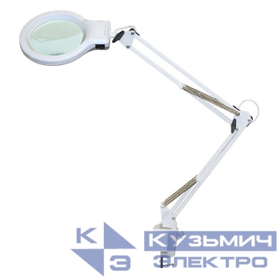 Светильник светодиодный Леда С-20 про настол. на струбцине 8Вт с увелич. линзой 4.5D Трансвит 286