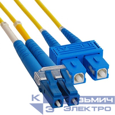 Патч-корд оптический переходной (SM) 9/125 (OS2) LC/UPC-SC/UPC (Duplex) LSZH 2м Rexant 50-2410
