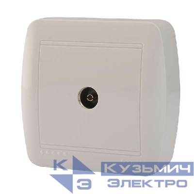Розетка телевизионная проходная TV ОП Demet бел. LEZARD 711-0200-129