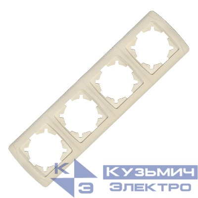 Рамка 4-м Маргарита горизонт. сл.кость (ivory) UNIversal МР004Г-I