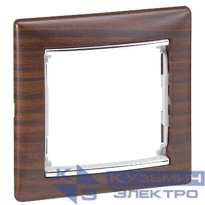 Рамка 1-м Valena темн. дерево/сер. штрих (DIY-упак.) IEK 696730