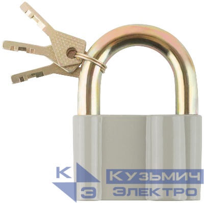 Замок навесной корпус из алюм. сплава 72х48мм стальная дужка 13мм КУРС 67017