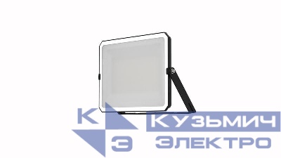 Прожектор светодиодный СДО FL ECO 100W 765 G4 уличный матов. стекло алюм. черн. LEDVANCE 4099854400179