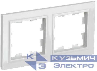 Рамка 2-м Brite РУ-2-БрБ бел. IEK BR-M22-K01-PRO