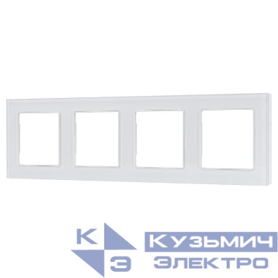 Рамка стеклянная FRM-GLARE-GS-4-WH Arlight 043802