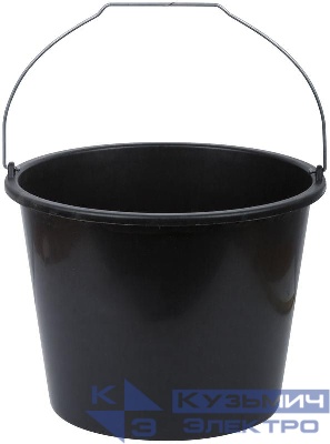 Ведро строительное 12л для перемешивания раствора пластик. КУРС 04085
