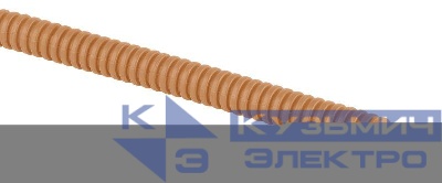 Труба гофрированная ПВХ легкая d16мм с протяжкой сосна (уп.25м) Эра Б0043211