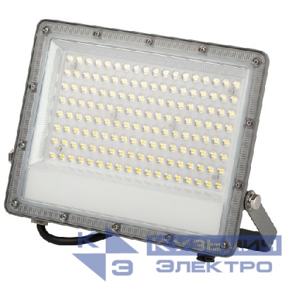 Прожектор светодиодный PRO LPR-063-0-65K-100 100Вт 6500К IP65 10000лм Г 90град. сер. Эра Б0067743
