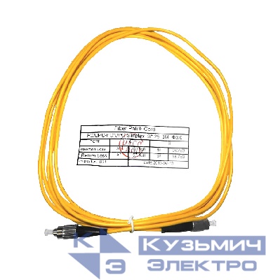 Патч-корд оптический соединительный FC-FC/UPC SM Simplex 3.0мм 9/125, 3м