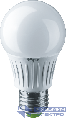 Лампа светодиодная 61 664 NLL-A60-10-127-4K-E27 10Вт грушевидная матовая 4000К нейтр. бел. E27 800лм 110-140В низковольтная Navigator 61664