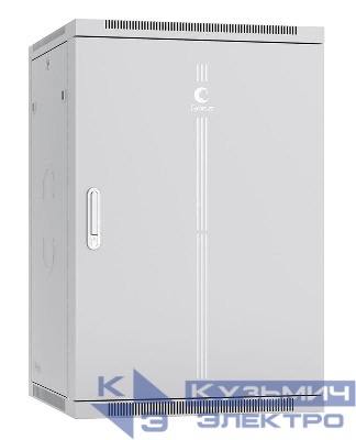 Шкаф телекоммуникационный настенный разобранный SH-05F-18U60/45m-R 19дюйм 18U 600х450х901мм дверь метал. сер. (RAL 7035) Cabeus 10767c