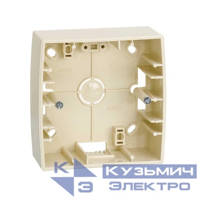 Коробка наружной установки 1-м 89х89х27мм Simon82 сл. кость 82750-31