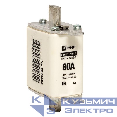 Вставка плавкая ППН-33 160/80А габарит 00 PROxima EKF fus-33/160/80
