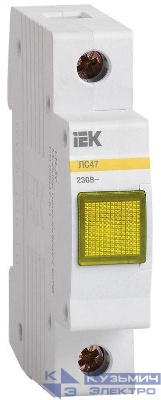 Лампа сигнальная ЛС-47 желт. KARAT IEK MLS10-230-K05