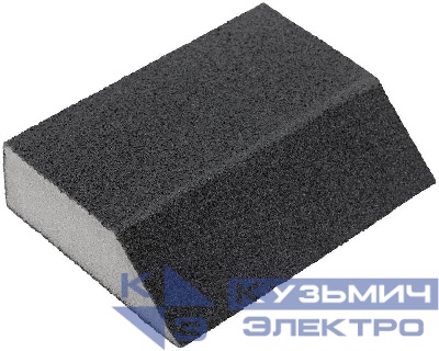 Губка шлифовальная угловая 100х70х25мм Р 60 средняя жесткость алюм./оксидная FIT 38372