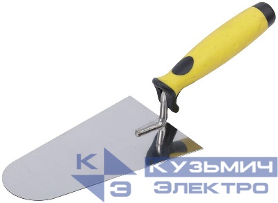 Мастерок бетонщика "Профи" "трапеция" нержав. мягкая ручка 180мм FIT 05072