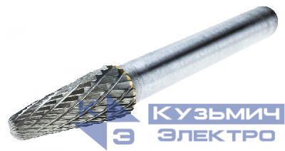Diamond Industrial Борфреза твердосплавная тип F 08х18 мм S=6 мм параболическая Diamond Industrial
