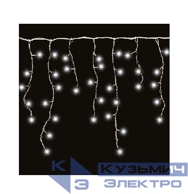 Гирлянда "Сосульки" IC80LD-WW-E 80LED 2м бел. SHlights 4690601041197