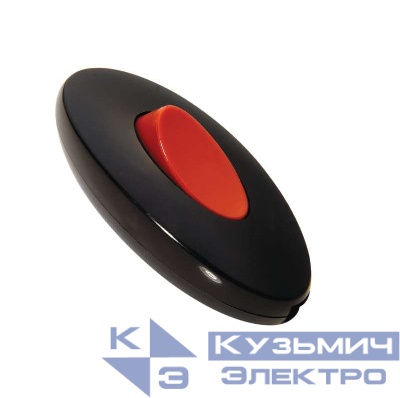 Переключатель на шнур черн. с кр. кл. Makel 10081