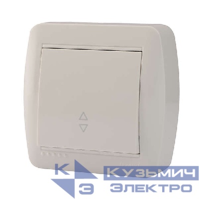 Переключатель проходной 1-кл. ОП Demet 10А IP20 бел. LEZARD 711-0200-105