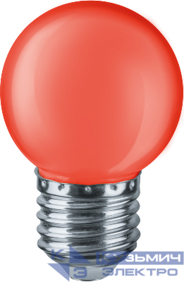 Лампа светодиодная 71 827 NLL-G45-1-230-R-E27 1Вт шар E27 176-264В красн. Navigator 71827