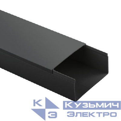 Кабель-канал 80х60 L2000 черн. KK-B-80-60 Эра Б0061659