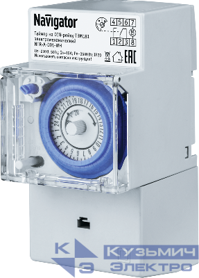 Таймер 61 560 NTR-A-D01-GR на DIN-рейку электромех. Navigator 61560
