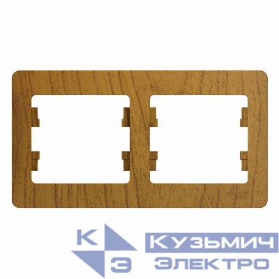 Рамка 2-м Glossa горизонт. дерево дуб SE GSL000502