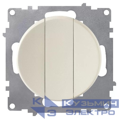 Выключатель 3-кл. СП Florence 10А IP20 механизм беж. (1E31901301) OneKeyElectro 2172803