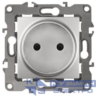 Розетка 1-м СП Эра12 12-2105-03 16А IP20 16AX 250В 2P механизм алюм. Эра Б0018256