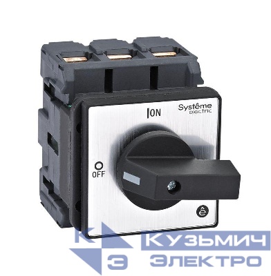 Выключатель-разъединитель 3п 80А IP20 с черн. рукоят. на дверцу 4 винтами SE MSD80320B