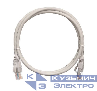 Патч-корд U/UTP 5е RJ45/8P8C 4 пары PVC с защитной защелкой мж 1м сер. NIKOMAX NMC-PC4UD55B-010-GY